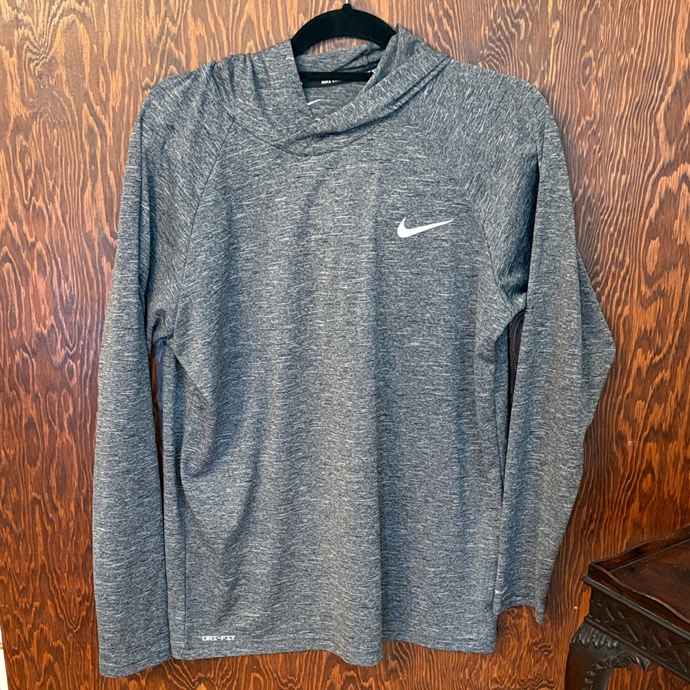 Nike Men's Heathered Gray Dri-FIT Hoodie